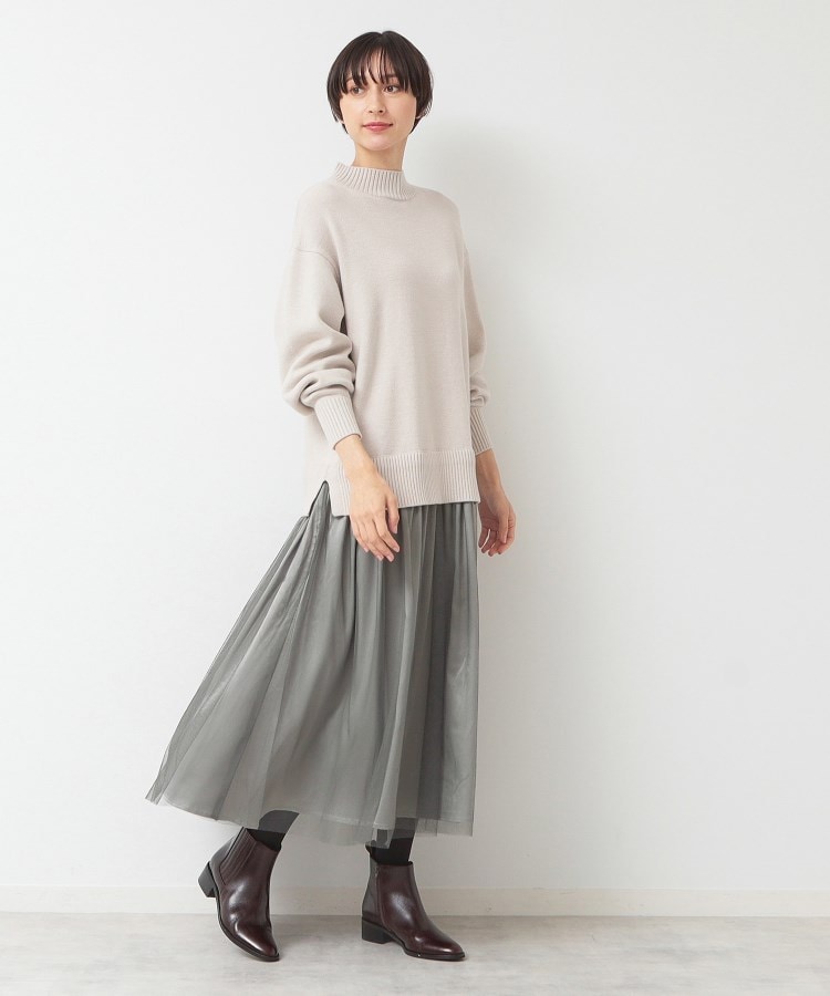 デッサン(レディース)(Dessin(Ladies))の【洗える】チュールスカートドッキングワンピース5