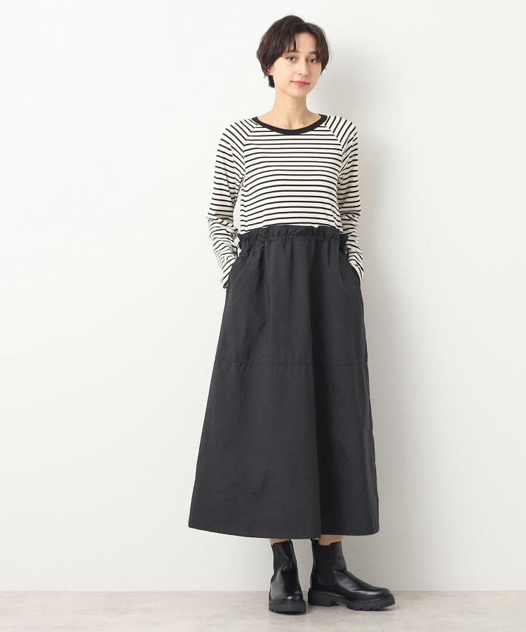 デッサン(レディース)(Dessin(Ladies))の【洗える】リブジャージドッキングワンピース9