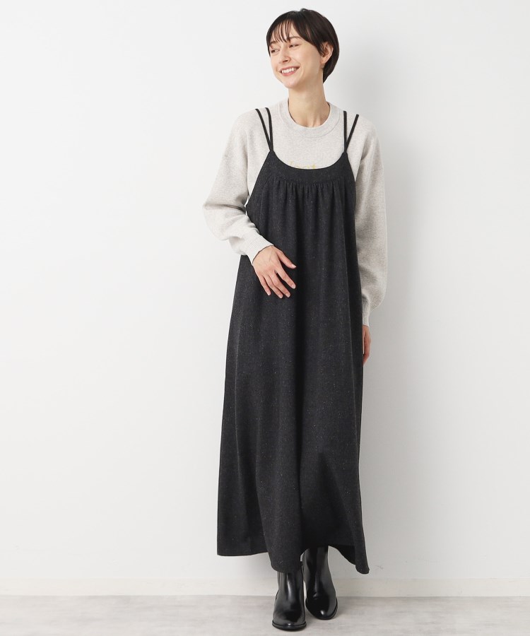デッサン(レディース)(Dessin(Ladies))のツイードキャミワンピース1