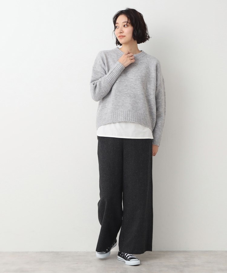 デッサン(レディース)(Dessin(Ladies))の【後ろゴム・洗える】ツイードワイドパンツ（XS～L）3