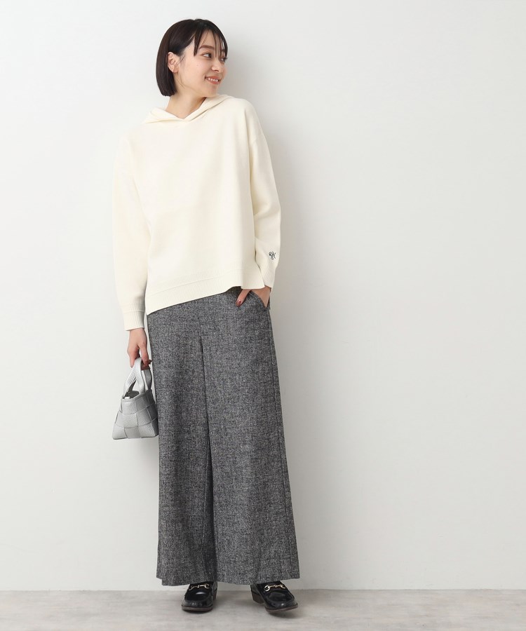 デッサン(レディース)(Dessin(Ladies))の【後ろゴム・洗える】ツイードワイドパンツ（XS～L）6