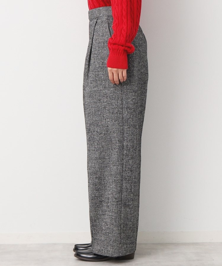 デッサン(レディース)(Dessin(Ladies))の【後ろゴム・洗える・4サイズ展開】ワンタック入りツイードワイドパンツ（XS～L）14