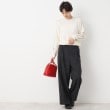 デッサン(レディース)(Dessin(Ladies))の【後ろゴム・洗える・4サイズ展開】ワンタック入りツイードワイドパンツ（XS～L）2