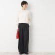 デッサン(レディース)(Dessin(Ladies))の【後ろゴム・洗える・4サイズ展開】ワンタック入りツイードワイドパンツ（XS～L）3