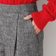 デッサン(レディース)(Dessin(Ladies))の【後ろゴム・洗える・4サイズ展開】ワンタック入りツイードワイドパンツ（XS～L）19