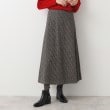 デッサン(レディース)(Dessin(Ladies))の【洗える・4サイズ展開】サイドボタン付きチェック柄フレアースカート（XS～L） チャコールグレー(214)