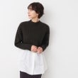 デッサン(レディース)(Dessin(Ladies))の【洗える】シャツ付きレイヤードケーブルニット ブラウン(045)