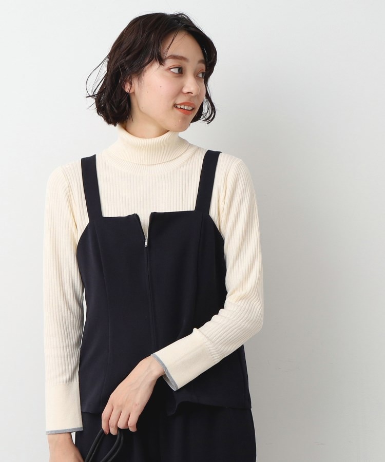 デッサン(レディース)(Dessin(Ladies))の【洗える】フロントファスナー付きビスチェ1
