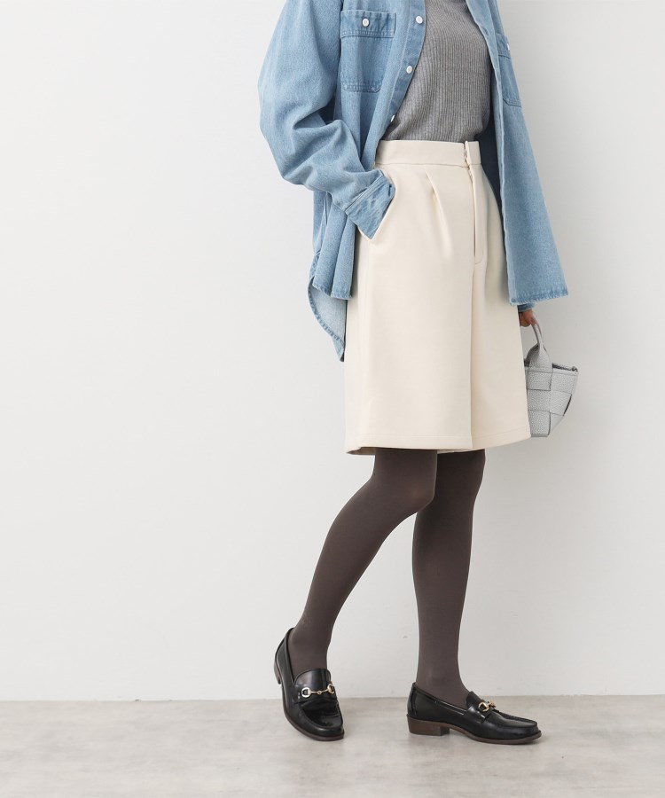 デッサン(レディース)(Dessin(Ladies))の【洗える】レザー調ハーフパンツ6