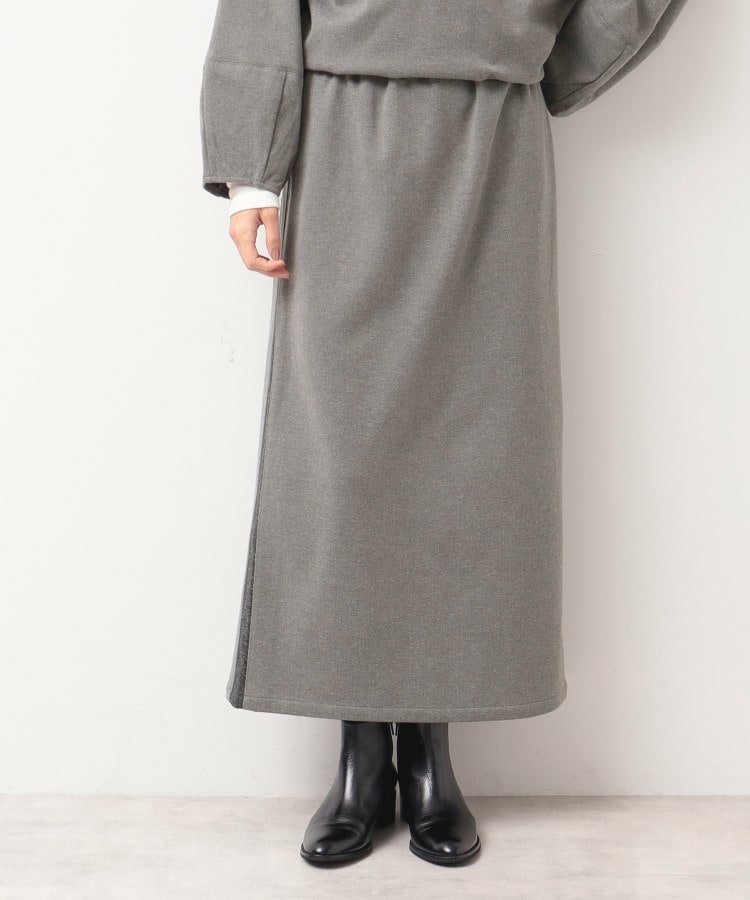 デッサン(レディース)(Dessin(Ladies))の【洗える】ライン入りタイトスカート グレー(012)