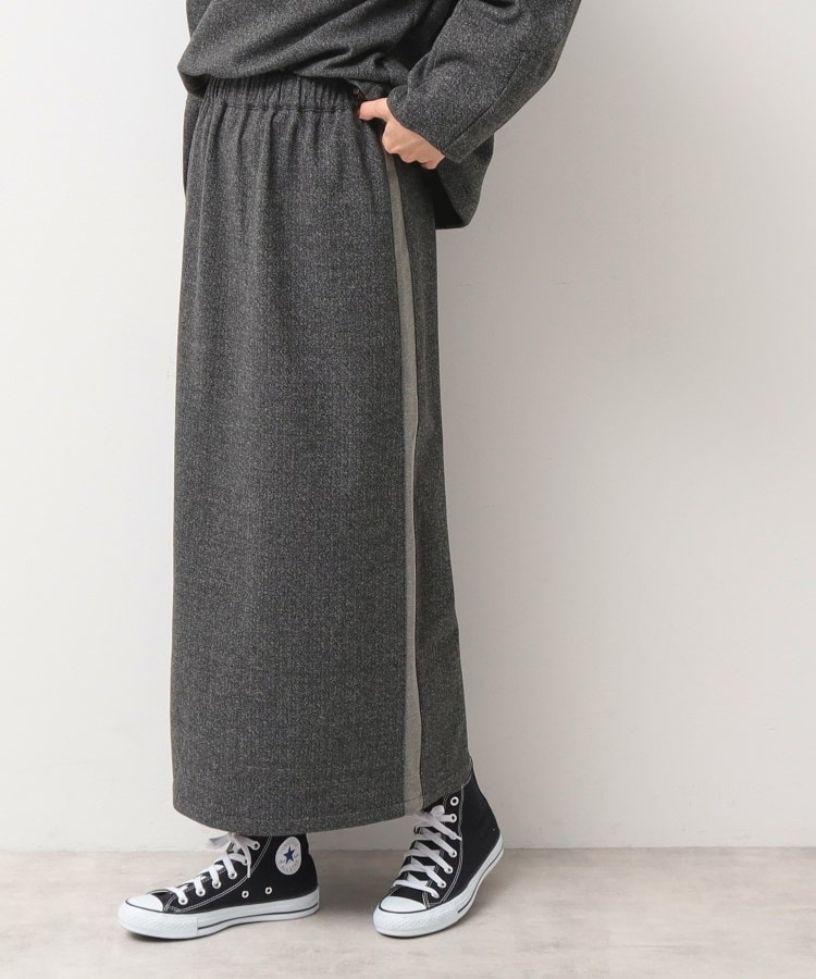 デッサン(レディース)(Dessin(Ladies))の【洗える】ライン入りタイトスカート チャコールグレー(014)
