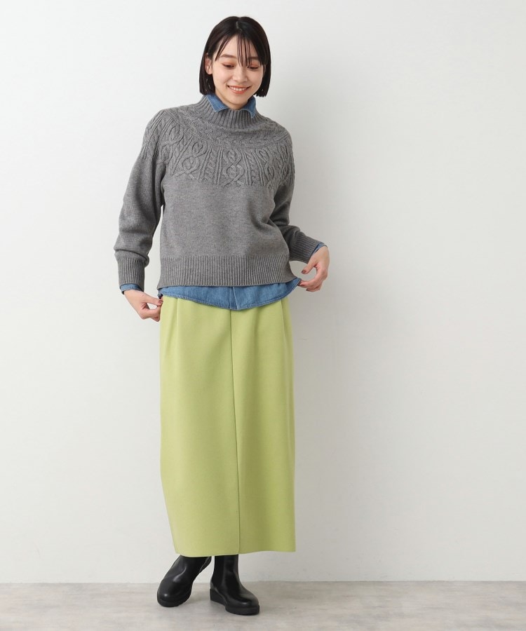デッサン(レディース)(Dessin(Ladies))の【洗える・4サイズ展開】求心ケーブルニット（XS～L）7