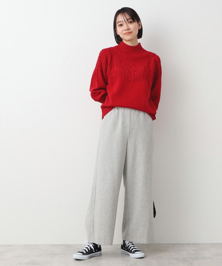 洗える・4サイズ展開】求心ケーブルニット(XS~L)(ニット 洗える・4サイズ展開】求心ケーブルニット(XS~L)(ニット