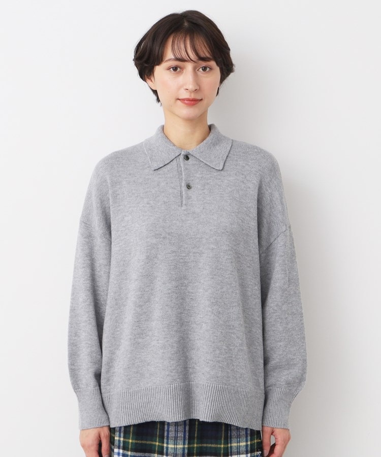 デッサン(レディース)(Dessin(Ladies))の【洗える】ボタン付きニットポロ13