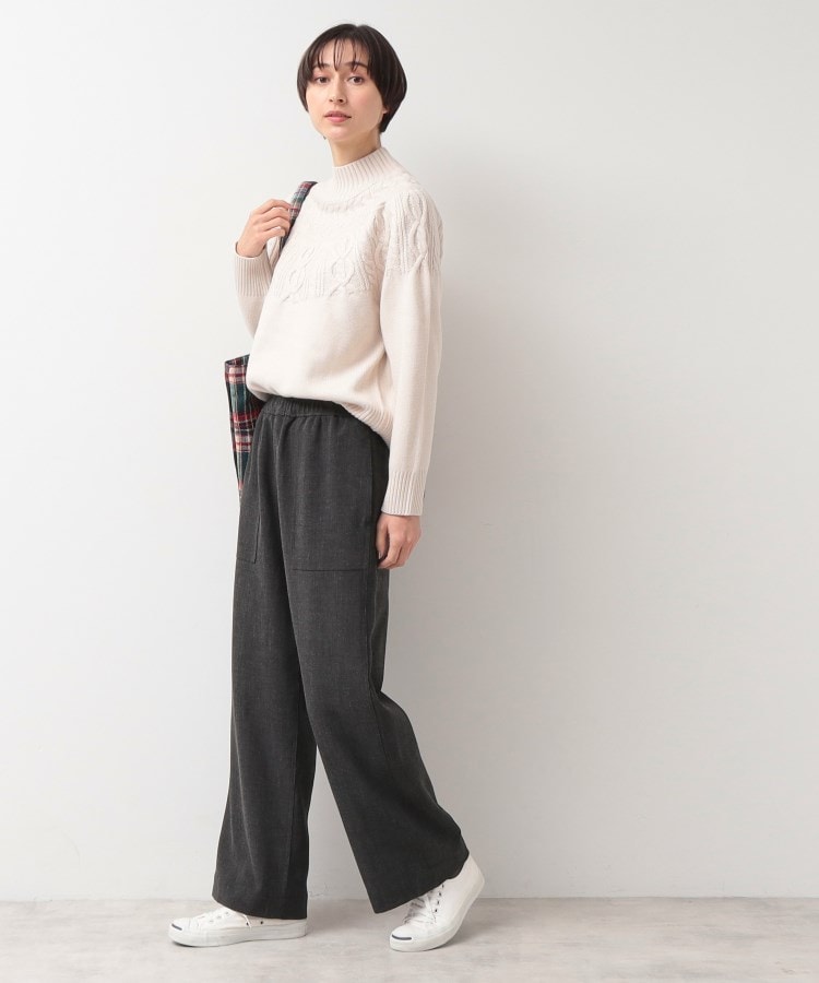 デッサン(レディース)(Dessin(Ladies))の【ウエストゴム・裏付き・洗える】アウトポケット付きパンツ（XS～L）12