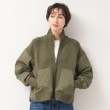デッサン(レディース)(Dessin(Ladies))の【洗える】キルト付きジップアップカーディガン カーキ(027)