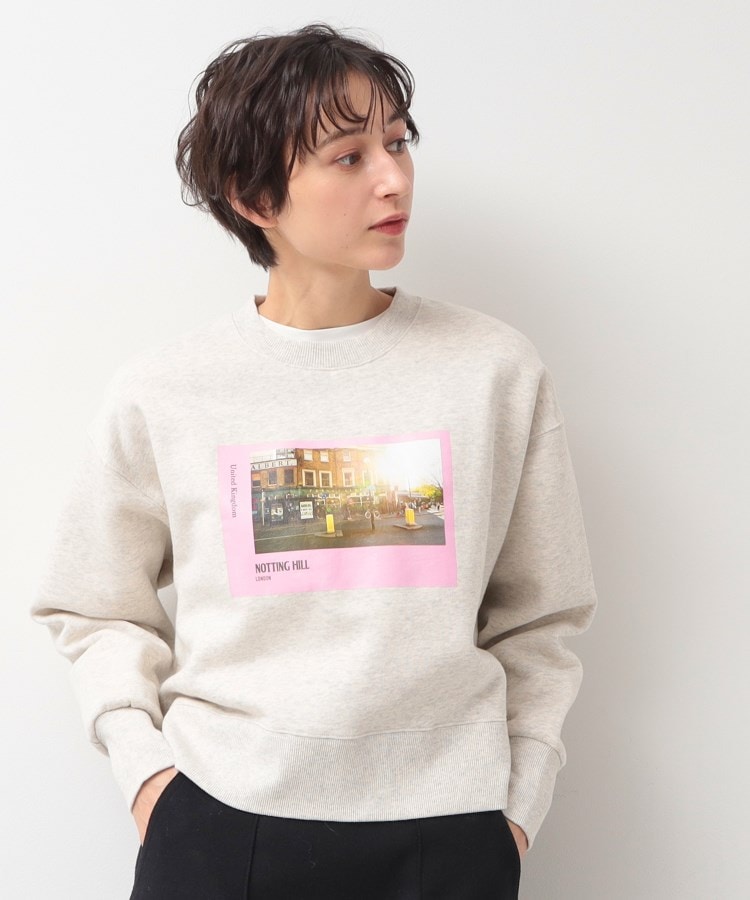 デッサン(レディース)(Dessin(Ladies))の【洗える】フォントプリントスウェット ライトベージュ(051)
