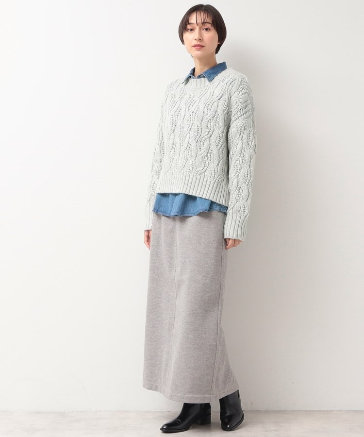 デッサン(レディース)(Dessin(Ladies))の【洗える】スパンコールケーブルラメニット6