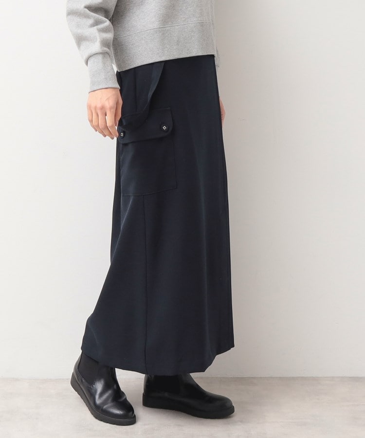 デッサン(レディース)(Dessin(Ladies))の【洗える・2WAY】サスペンダー付きフラップポケットスカート（XS～L）6