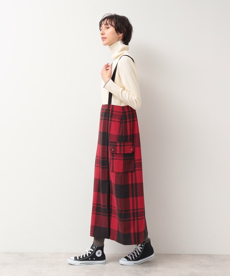 デッサン(レディース)(Dessin(Ladies))の【洗える・2WAY】サスペンダー付きフラップポケットスカート（XS～L）3