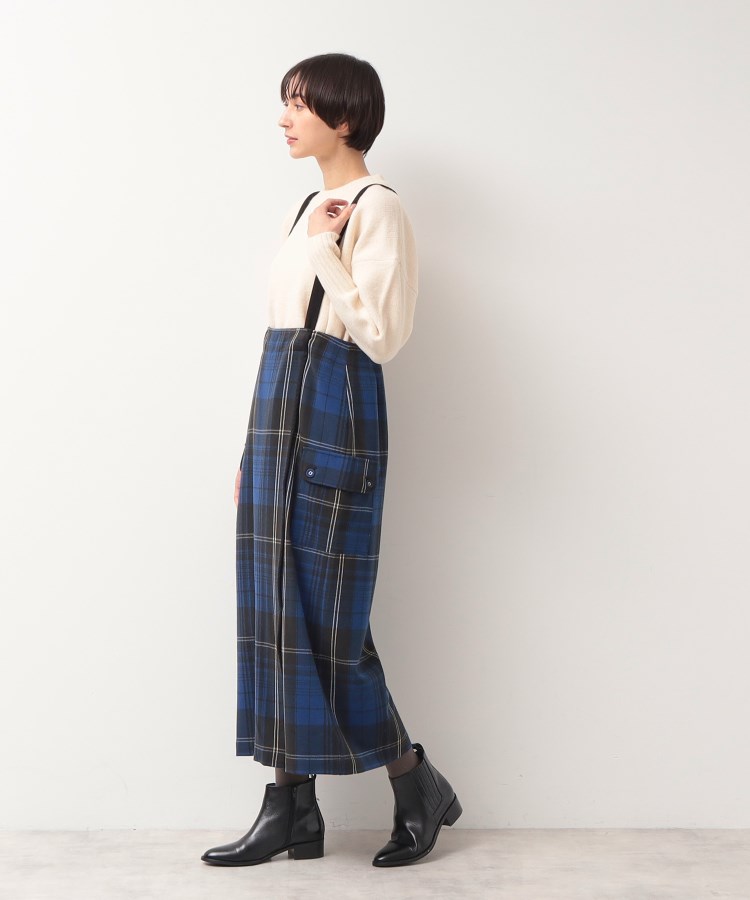 デッサン(レディース)(Dessin(Ladies))の【洗える・2WAY】サスペンダー付きフラップポケットスカート（XS～L）10