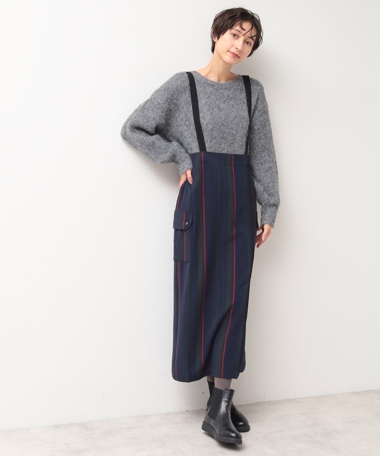 デッサン(レディース)(Dessin(Ladies))の【洗える・2WAY】サスペンダー付きフラップポケットスカート（XS～L）7