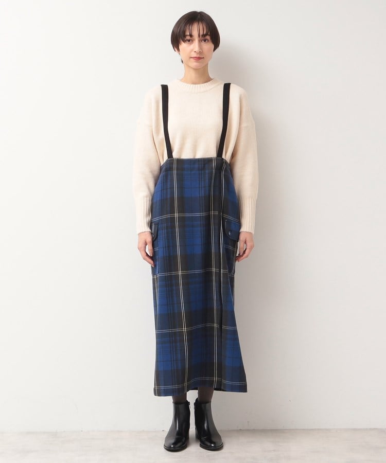 デッサン(レディース)(Dessin(Ladies))の【洗える・2WAY】サスペンダー付きフラップポケットスカート（XS～L）13