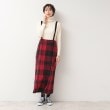 デッサン(レディース)(Dessin(Ladies))の【洗える・2WAY】サスペンダー付きフラップポケットスカート（XS～L） レッド(263)
