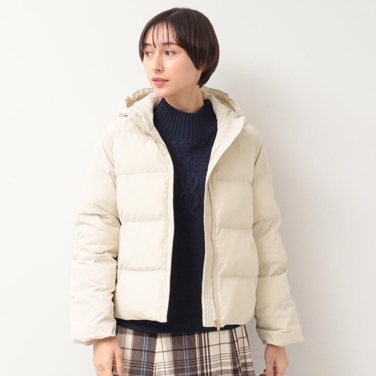 デッサン(レディース)(Dessin(Ladies))のフード付き中綿ショートコート 中綿コート