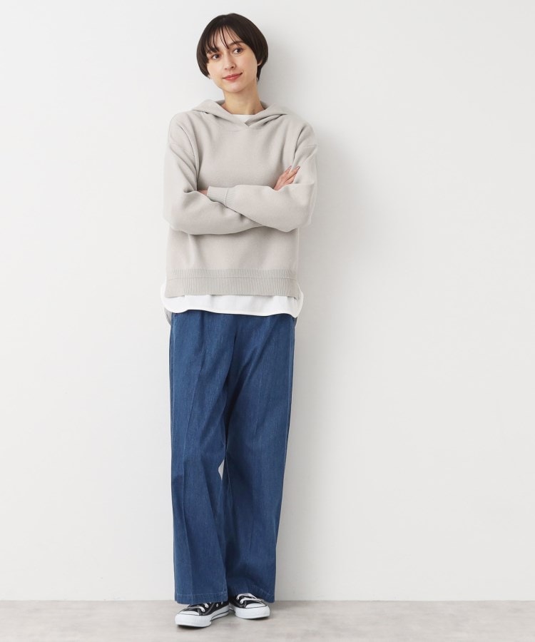 デッサン(レディース)(Dessin(Ladies))の【洗える・4サイズ展開】ちょうどいいパーカ（クロップド丈）15