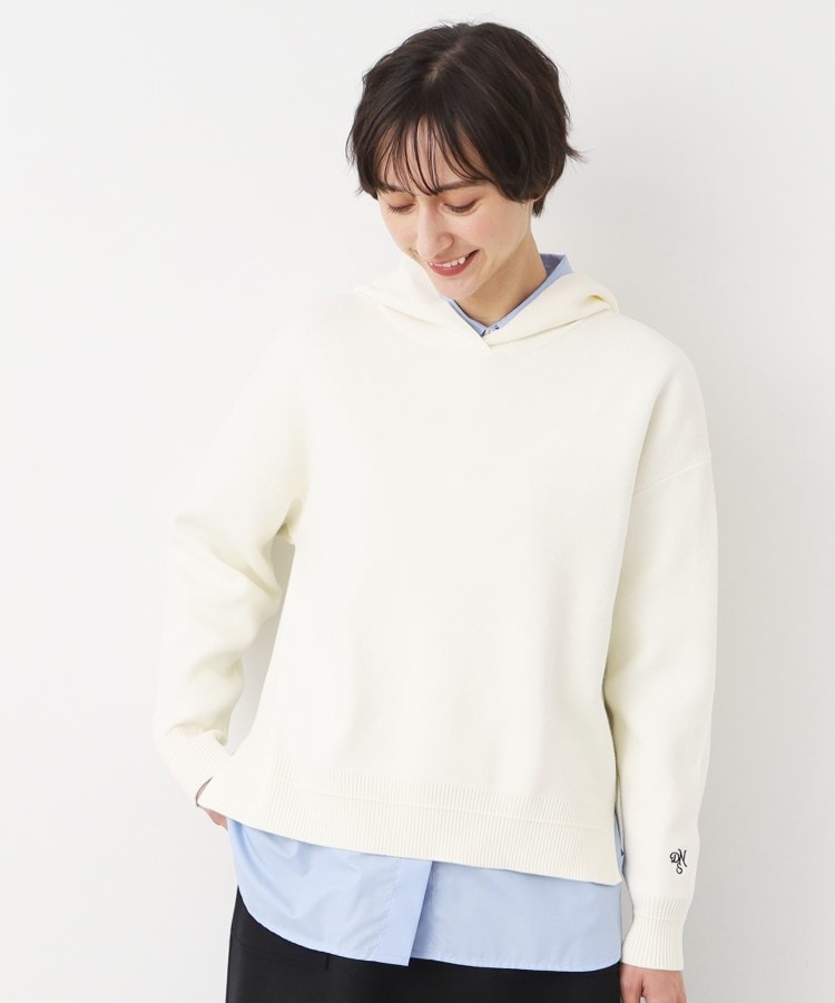 デッサン(レディース)(Dessin(Ladies))の【洗える・4サイズ展開】ちょうどいいパーカ（クロップド丈） アイボリー(004)