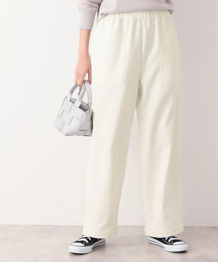 デッサン(レディース)(Dessin(Ladies))の【ウエストゴム・裏付き・洗える】アウトポケット付きパンツ（XS～L）1