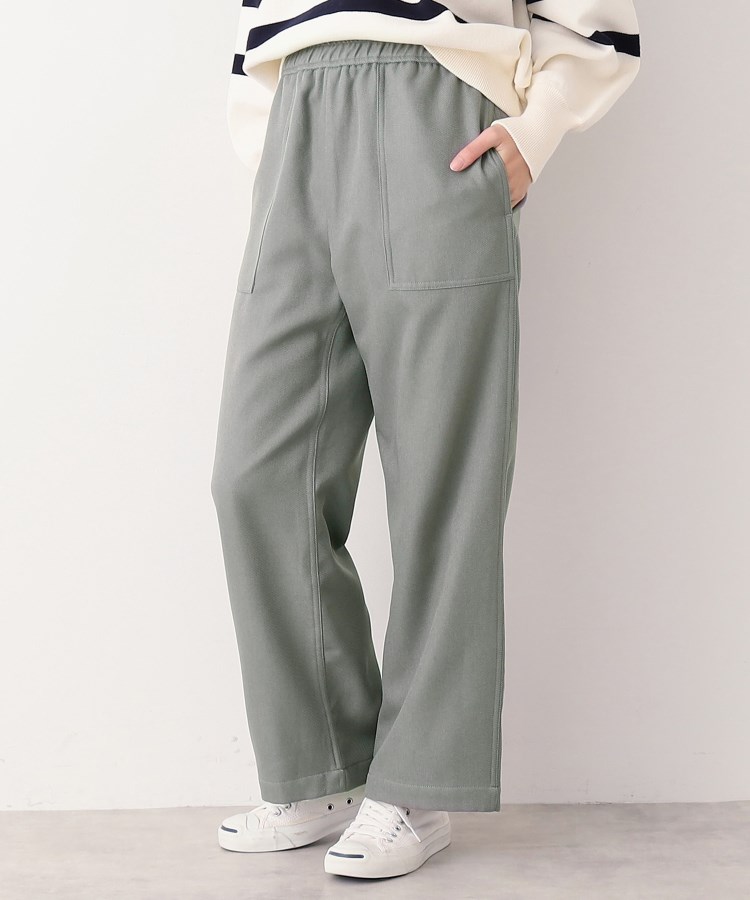 デッサン(レディース)(Dessin(Ladies))の【ウエストゴム・裏付き・洗える】アウトポケット付きパンツ（XS～L）6