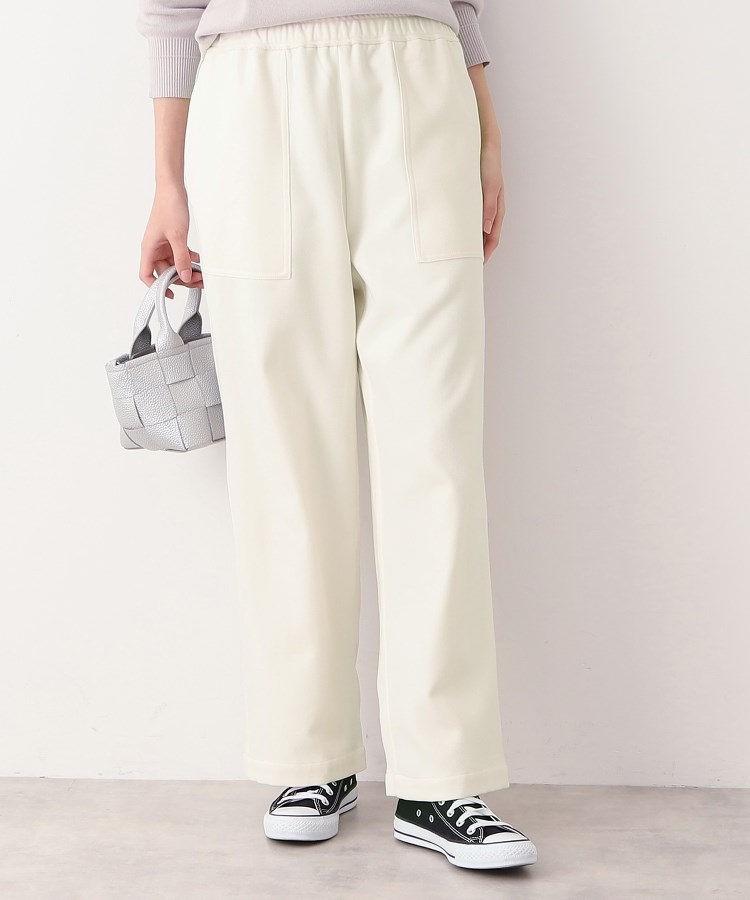 デッサン(レディース)(Dessin(Ladies))の【ウエストゴム・裏付き・洗える】アウトポケット付きパンツ（XS～L） アイボリー(004)