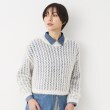デッサン(レディース)(Dessin(Ladies))の【洗える】ショート丈メッシュラメニット（S～L）1