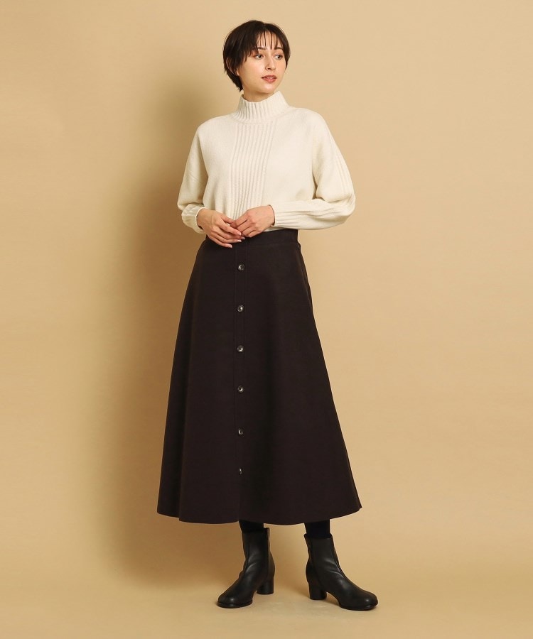 デッサン(レディース)(Dessin(Ladies))のフロントボタンフレアースカート（XS～L）1