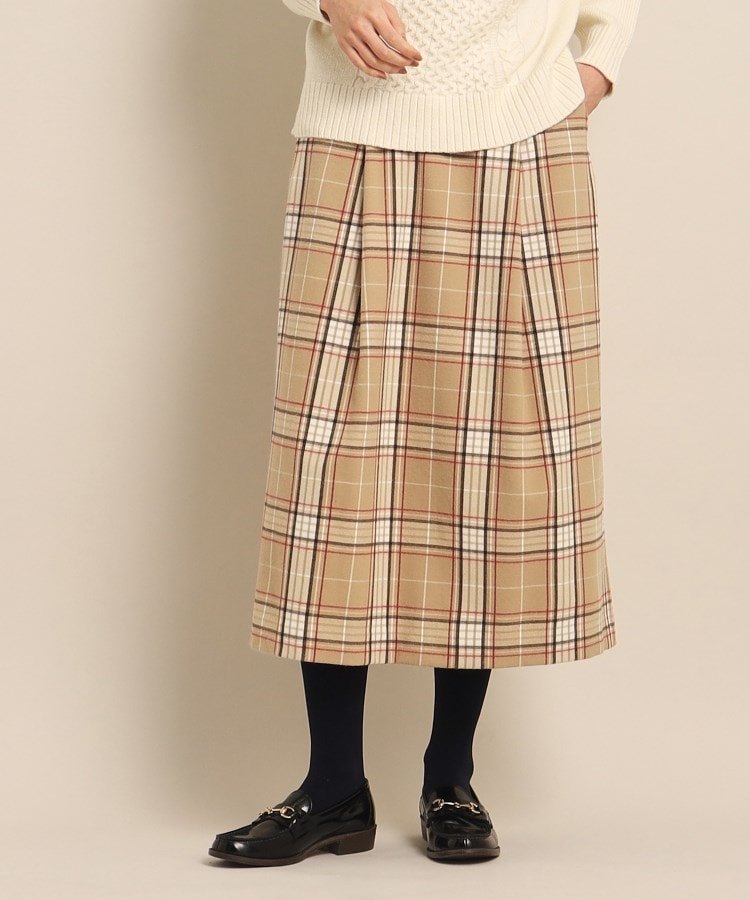 洗える】千鳥柄フレアースカート(XS~L)(ミモレスカート 洗える】千鳥柄フレアースカート(XS~L)(ミモレスカート