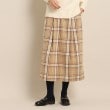 デッサン(レディース)(Dessin(Ladies))の【洗える】起毛チェックウエストタックスカート（XS～L） ベージュ(252)