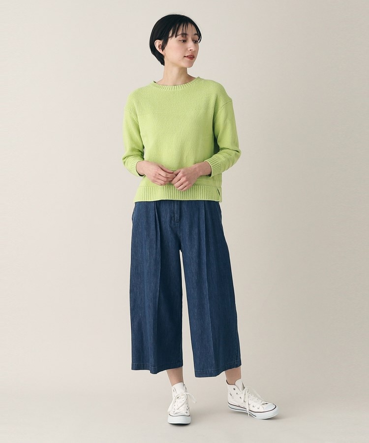 洗える】6OZデニムクロップド丈パンツ(XS~L)(デニムパンツ 洗える】6OZデニムクロップド丈パンツ(XS~L)(デニムパンツ