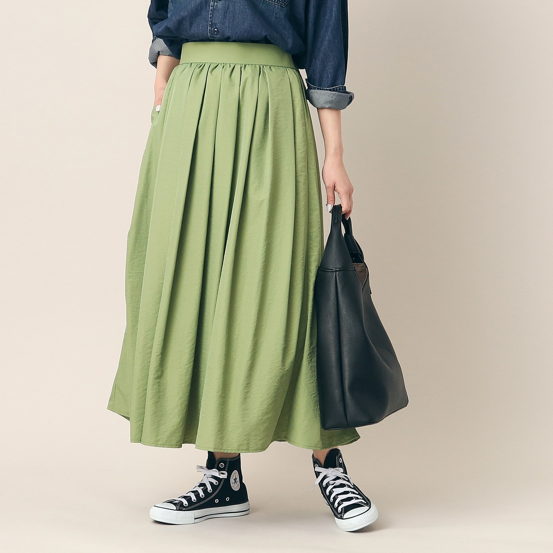 デッサン(レディース)(Dessin(Ladies))の【洗える】ワッシャースカート（XS～L）5