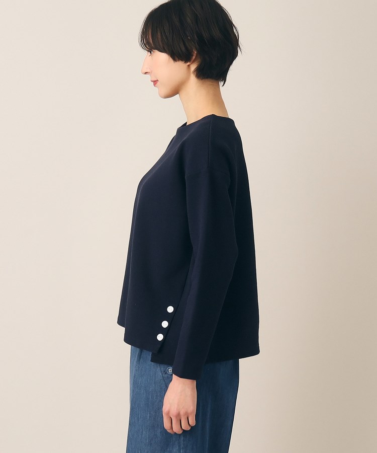 洗える】サイドボタン付きカットソー(XS~L)(カットソー 洗える】サイドボタン付きカットソー(XS~L)(カットソー