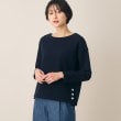 デッサン(レディース)(Dessin(Ladies))の【洗える】サイドボタン付きカットソー（XS～L） ネイビー(094)