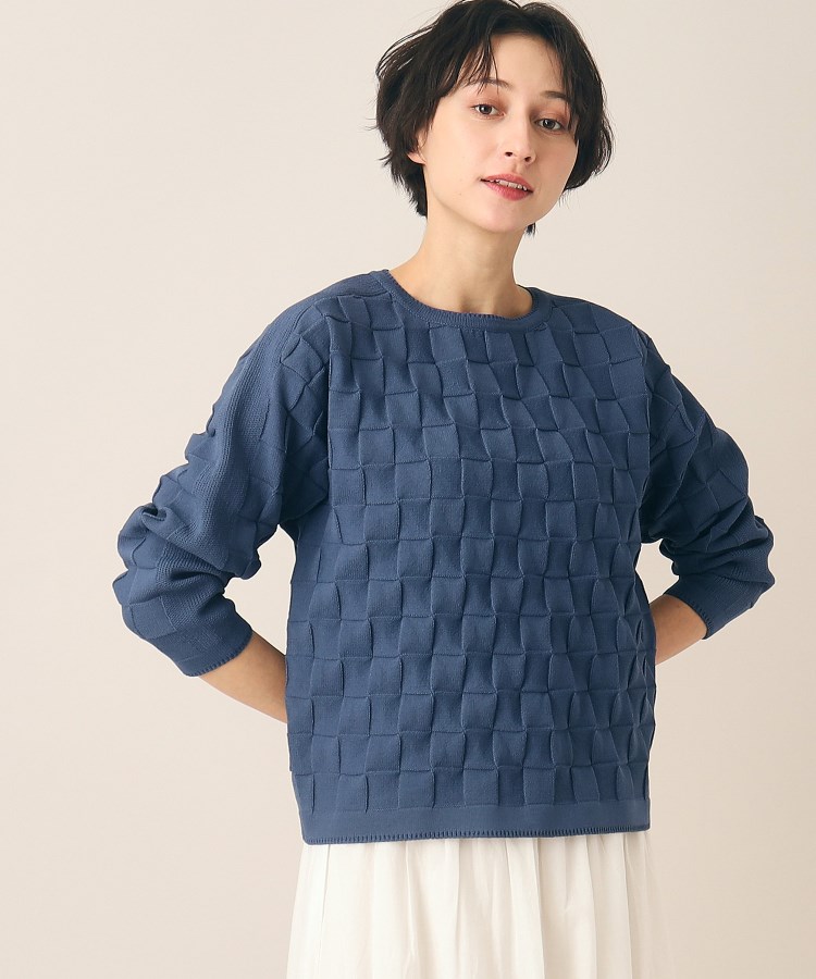 デッサン(レディース)(Dessin(Ladies))の【洗える】スクエアチェック柄ニット5