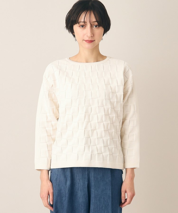 デッサン(レディース)(Dessin(Ladies))の【洗える】スクエアチェック柄ニット13