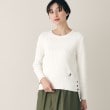 デッサン(レディース)(Dessin(Ladies))の【定番・洗える】ケーブルマリンボタンニット（XS～L） ホワイト(001)