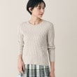 デッサン(レディース)(Dessin(Ladies))の【定番・洗える】ケーブルマリンボタンニット（XS～L） グレージュ(050)