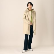 チェック柄ライナー付き・洗える】フーデッドコート(S~L チェック柄ライナー付き・洗える】フーデッドコート(S~L