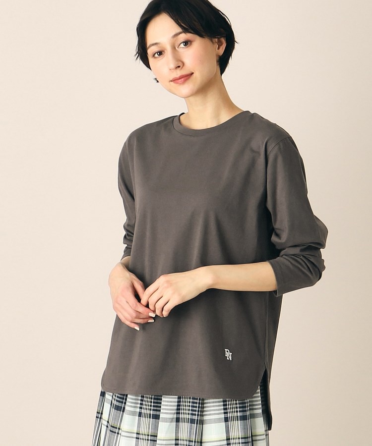 デッサン(レディース)(Dessin(Ladies))の【レイヤードに便利・洗える】ロングスリーブTシャツ（XS～L） チャコールグレー(014)