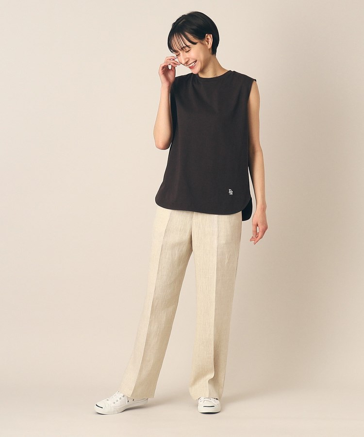 デッサン(レディース)(Dessin(Ladies))のリネンセンタープレスパンツ3