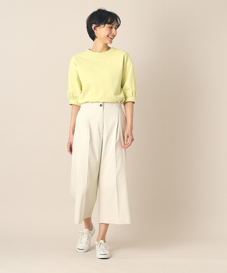 デッサン(レディース)(Dessin(Ladies))のリネンブレンドクロップド丈パンツ（XS～L）11
